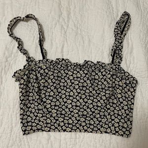 Reformation Floral Cropped Tank Top